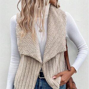 Women's Fuzzy Fleece Fall Vest